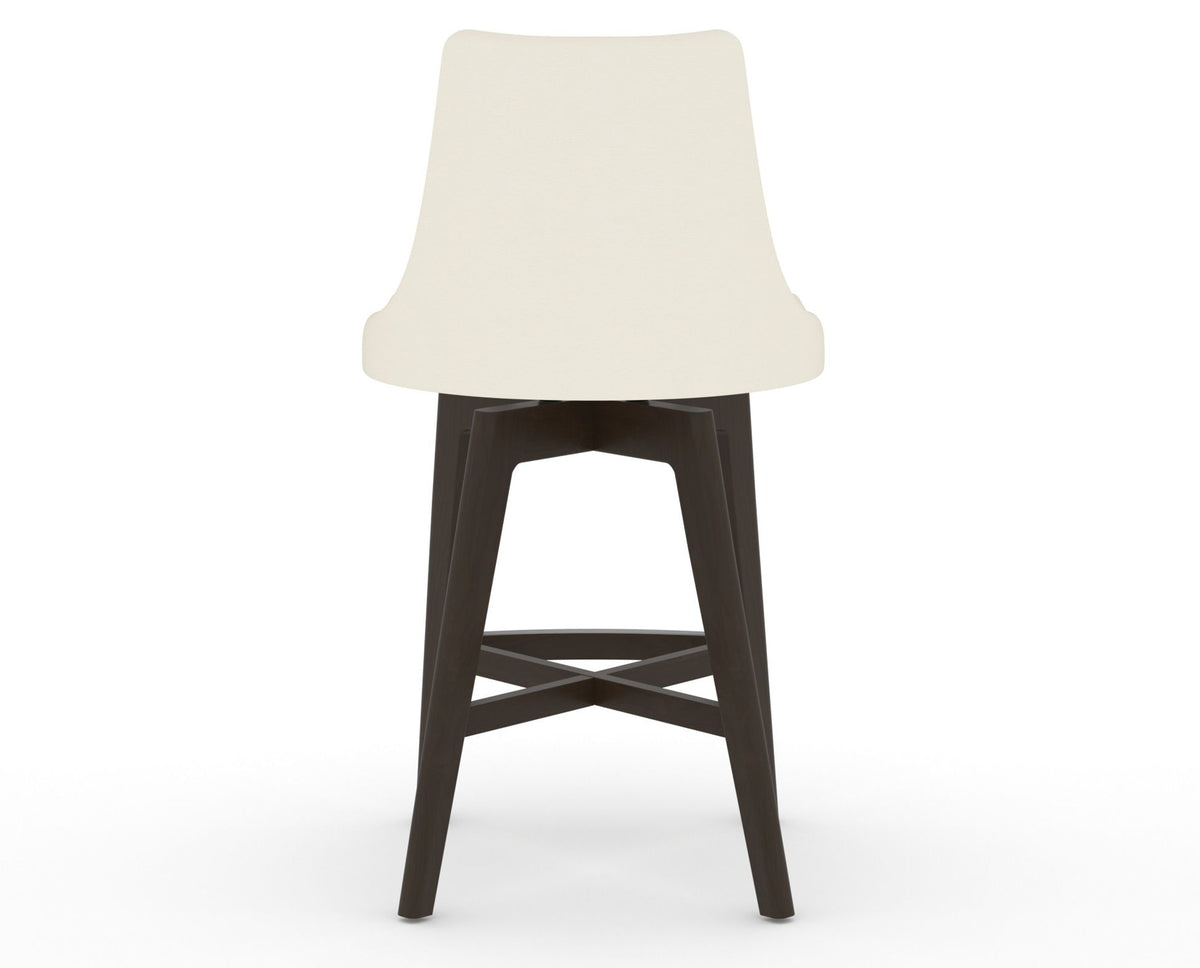 Canadel Downtown Trend Counter Stool in Davy's Grey, YJ Faux Leather, back view