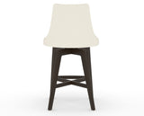 Canadel Downtown Trend Counter Stool in Davy's Grey, YJ Faux Leather, back view