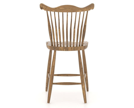 Canadel Champlain Wood Counter Stool 8162 in Oak Washed, back view