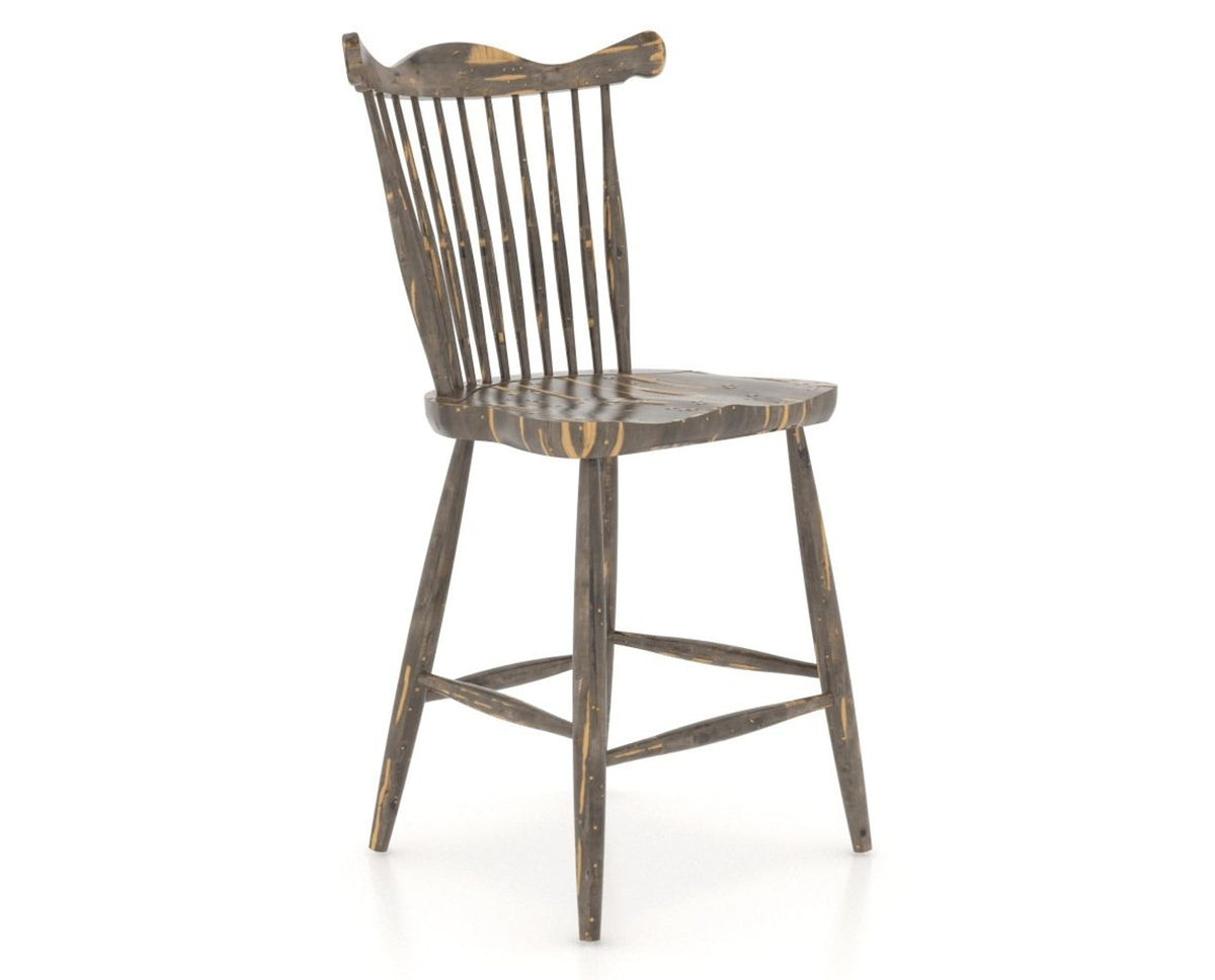 Canadel Champlain Wood Counter Stool 8162 in 08 Shadow, three-quarter view