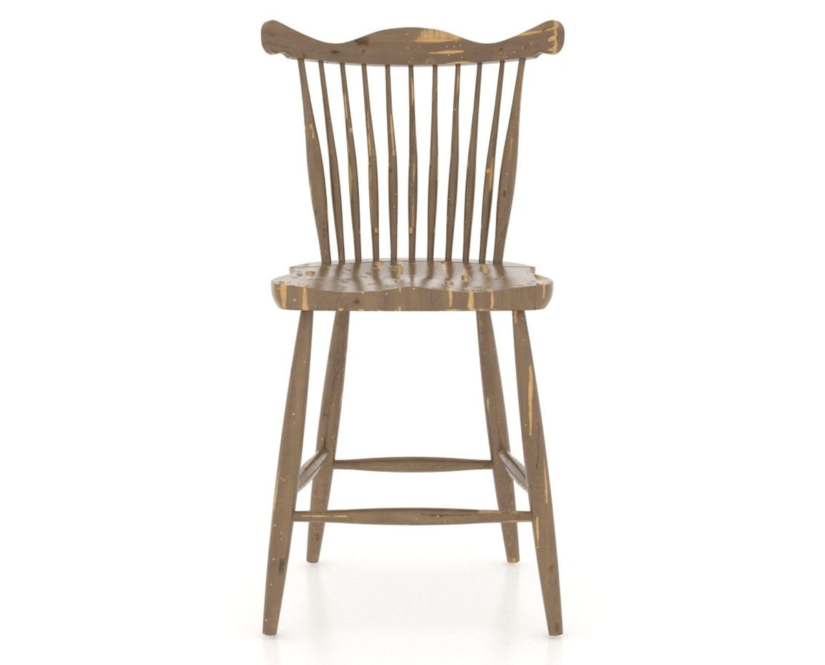 Canadel Champlain Wood Counter Stool 8162 in 25 Pecan Washed, front view