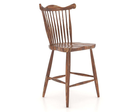 Canadel Champlain Wood Counter Stool 8162 in 33 Spice Washed, three-quarter view