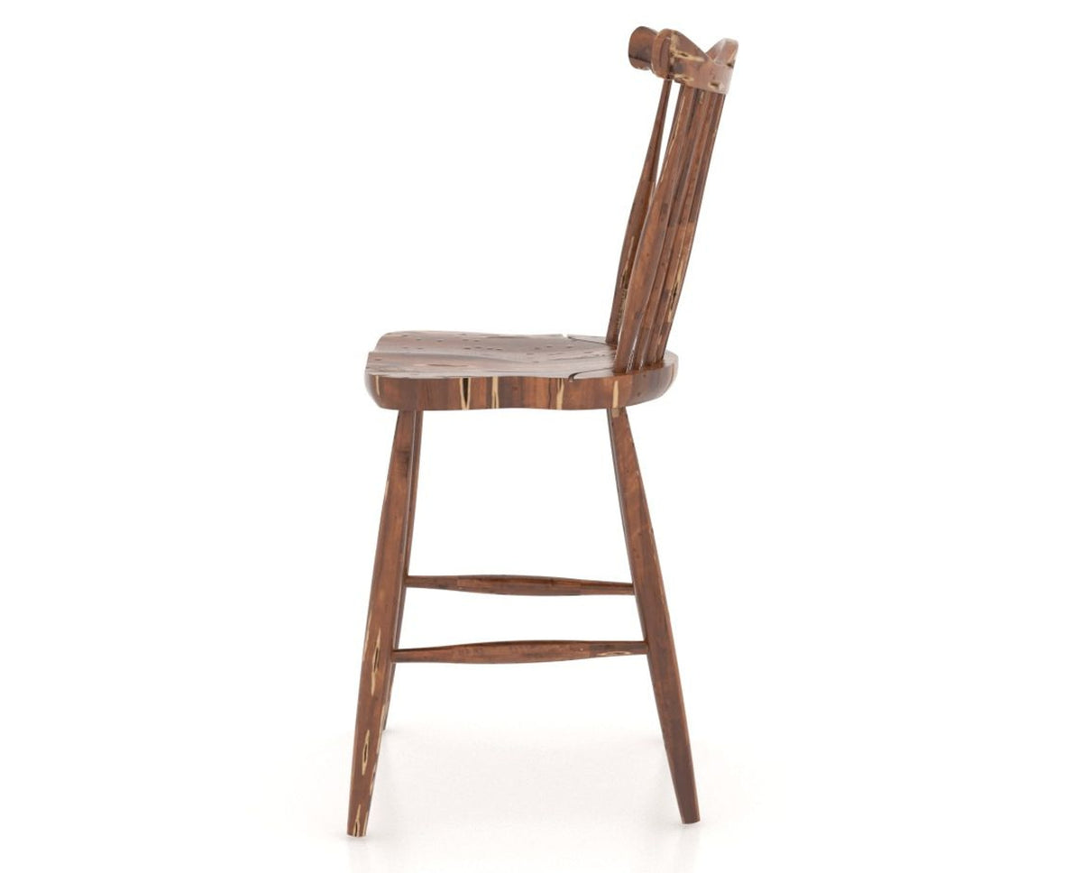 Canadel Champlain Wood Counter Stool 8162 in 33 Spice Washed, side view