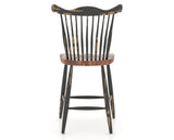 Canadel Champlain Wood Counter Stool 8162 in 63 Black / 33 Spice Washed, back view