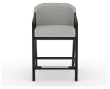 Canadel Modern Angle Counter Stool in Dark Smoke, 7C Fabric, front view