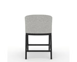 Canadel Modern Angle Counter Stool in Dark Smoke, 7C Fabric, back view