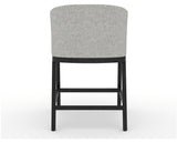 Canadel Modern Angle Counter Stool in Dark Smoke, 7C Fabric, back view