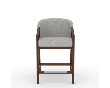 Canadel Modern Angle Counter Stool in Cognac Washed, 7C Fabric, front view