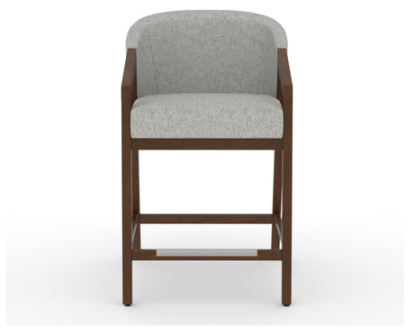 Canadel Modern Angle Counter Stool in Cognac Washed, 7C Fabric, front view