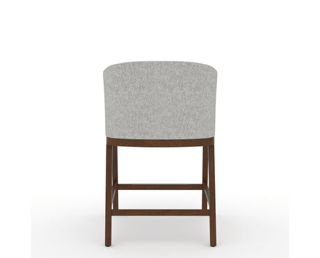 Canadel Modern Angle Counter Stool in Cognac Washed, 7C Fabric, back view