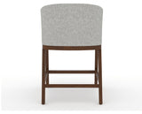 Canadel Modern Angle Counter Stool in Cognac Washed, 7C Fabric, back view