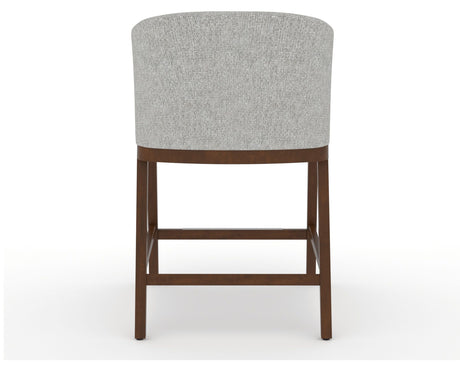 Canadel Modern Angle Counter Stool in Cognac Washed, 7C Fabric, back view
