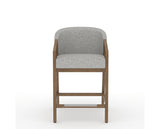 Canadel Modern Angle Counter Stool in Pecan Washed, 7C Fabric, front view