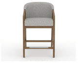 Canadel Modern Angle Counter Stool in Pecan Washed, 7C Fabric, front view