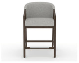 Canadel Modern Angle Counter Stool in Hazelnut Washed, 7C Fabric, front view