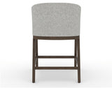 Canadel Modern Angle Counter Stool in Hazelnut Washed, 7C Fabric, back view