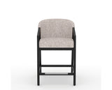 Canadel Modern Angle Counter Stool in Dark Smoke, FP Crypton®, front view