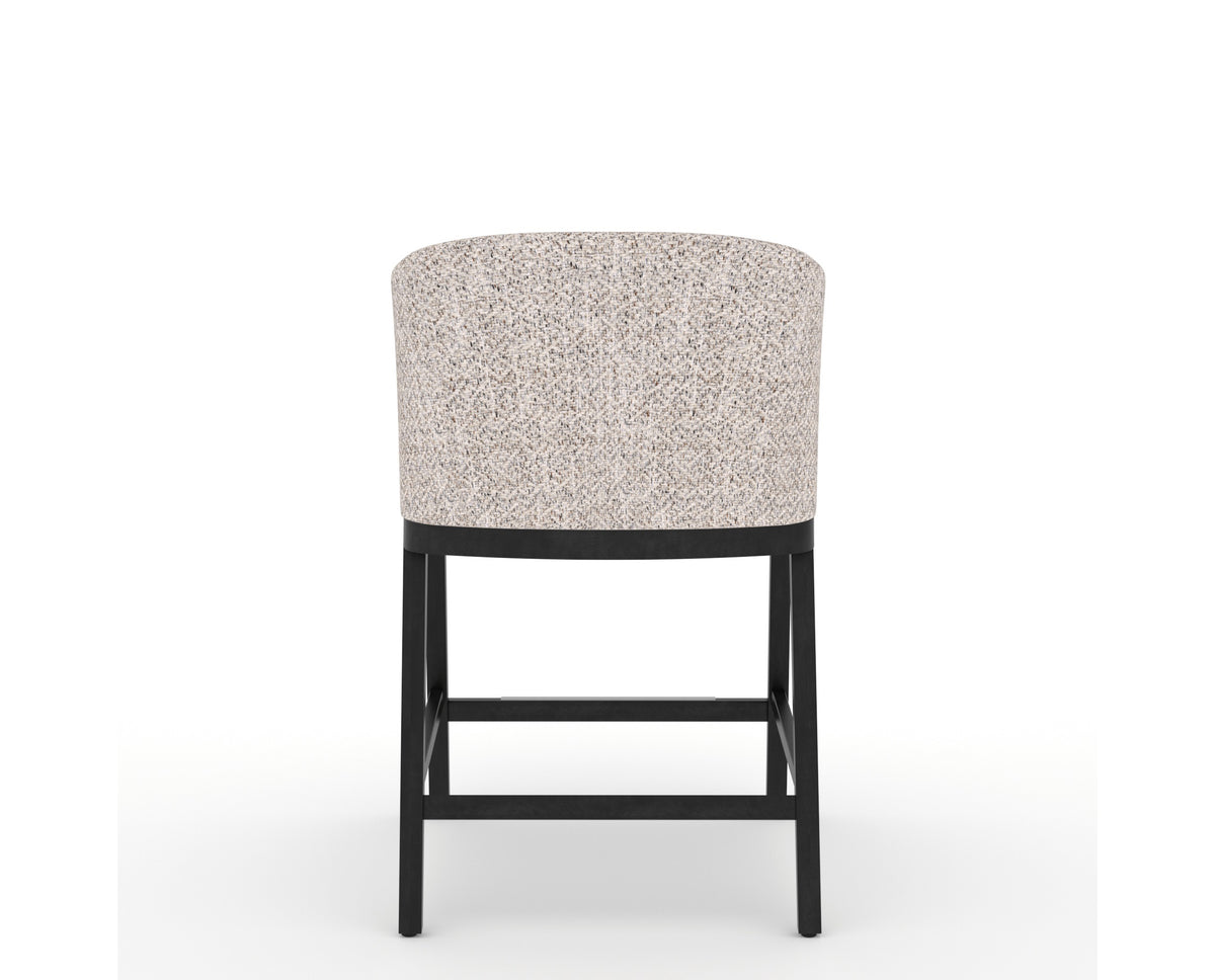 Canadel Modern Angle Counter Stool in Dark Smoke, FP Crypton®, back view