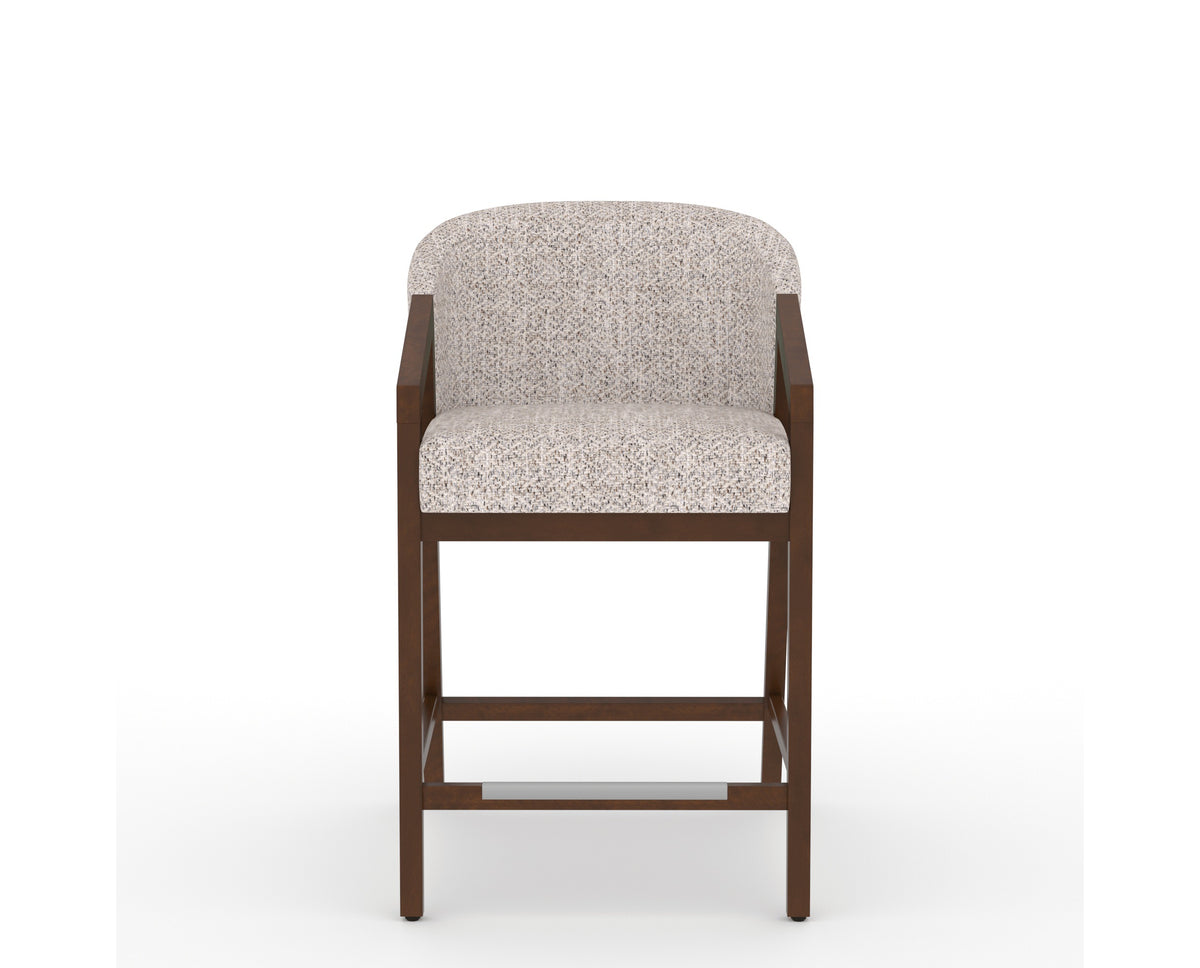 Canadel Modern Angle Counter Stool in Cognac Washed, FP Crypton®, front view