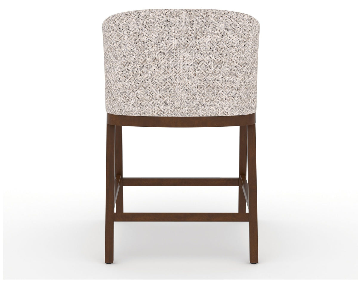 Canadel Modern Angle Counter Stool in Cognac Washed, FP Crypton®, back view