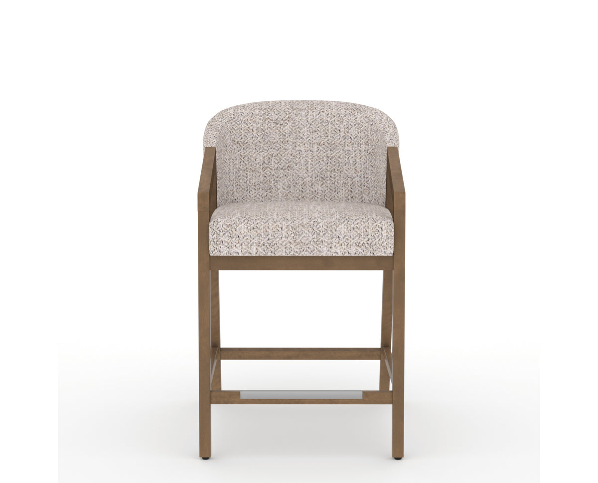Canadel Modern Angle Counter Stool in Pecan Washed, FP Crypton®, front view