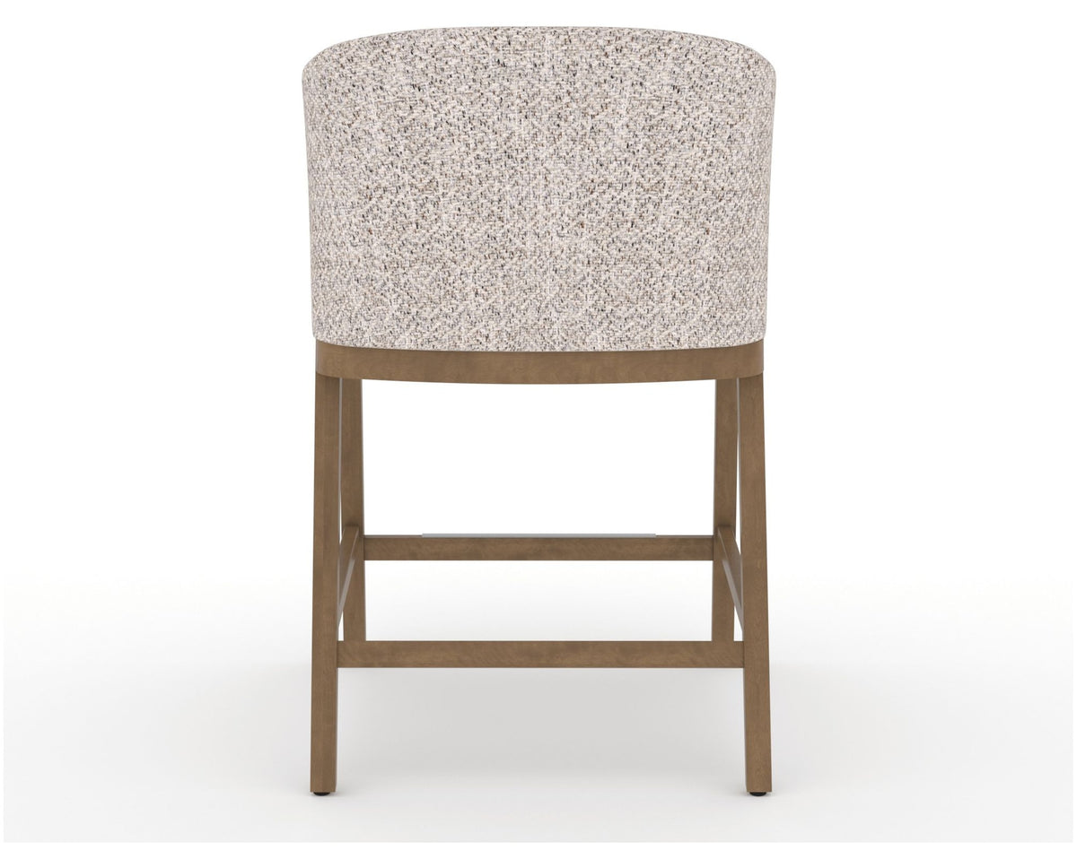 Canadel Modern Angle Counter Stool in Pecan Washed, FP Crypton®, back view