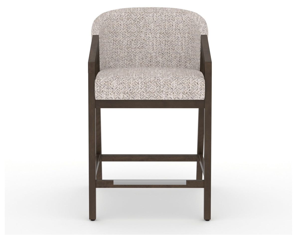 Canadel Modern Angle Counter Stool in Hazelnut Washed, FP Crypton®, front view