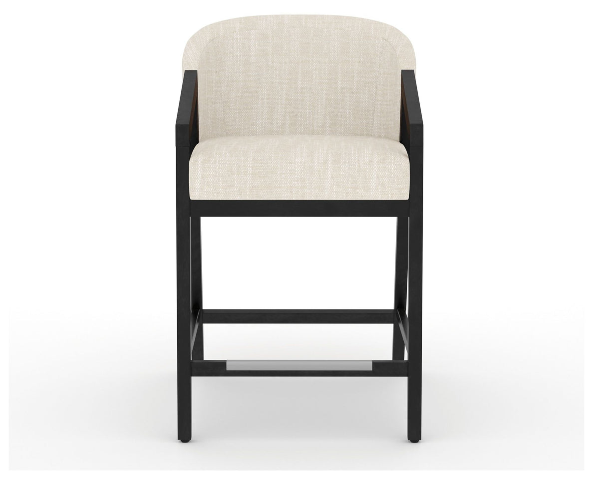 Canadel Modern Angle Counter Stool in Dark Smoke, FT InsideOut®, front view