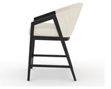 Canadel Modern Angle Counter Stool in Dark Smoke, FT InsideOut®, side view