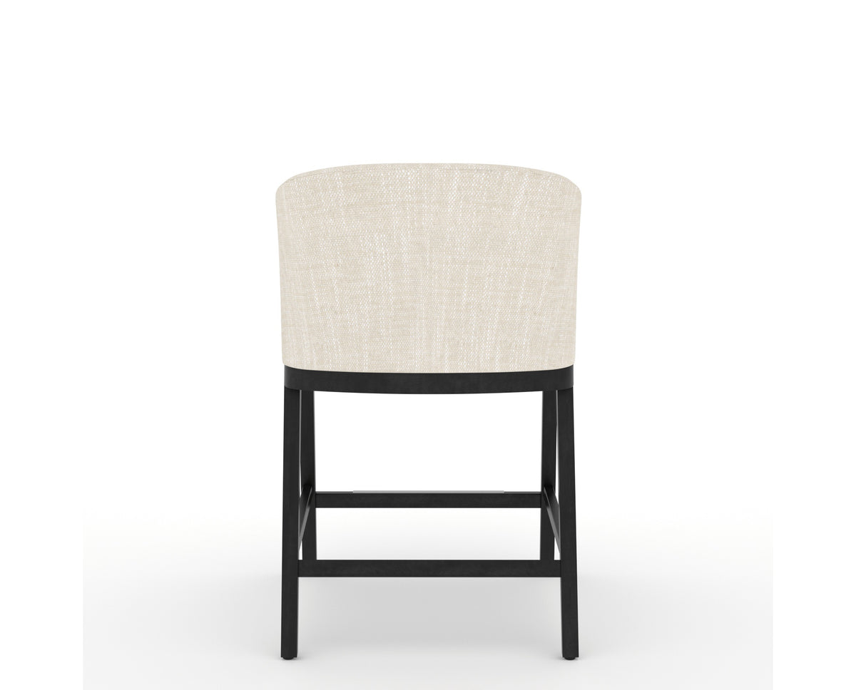 Canadel Modern Angle Counter Stool in Dark Smoke, FT InsideOut®, back view