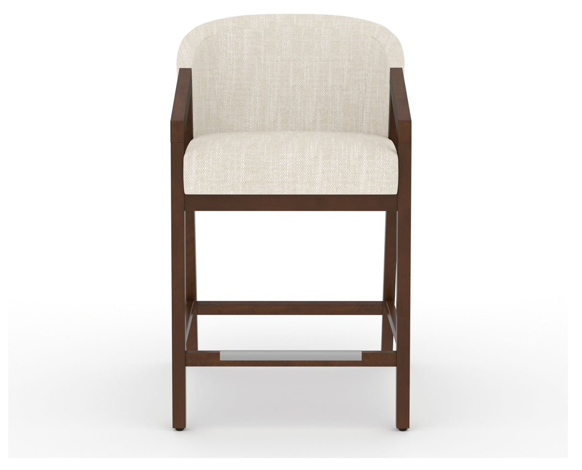 Canadel Modern Angle Counter Stool in Cognac Washed, FT InsideOut®, front view