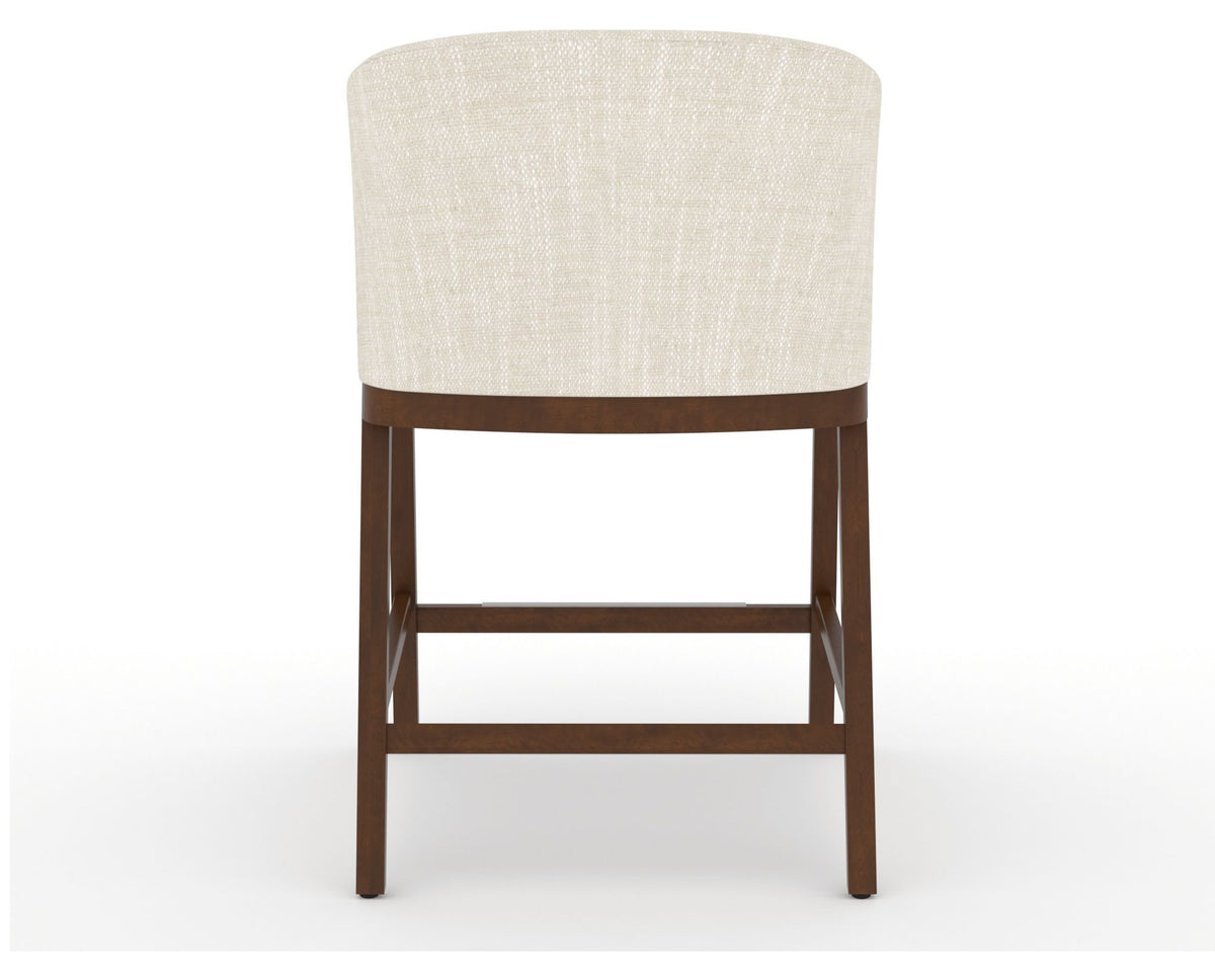 Canadel Modern Angle Counter Stool in Cognac Washed, FT InsideOut®, back view