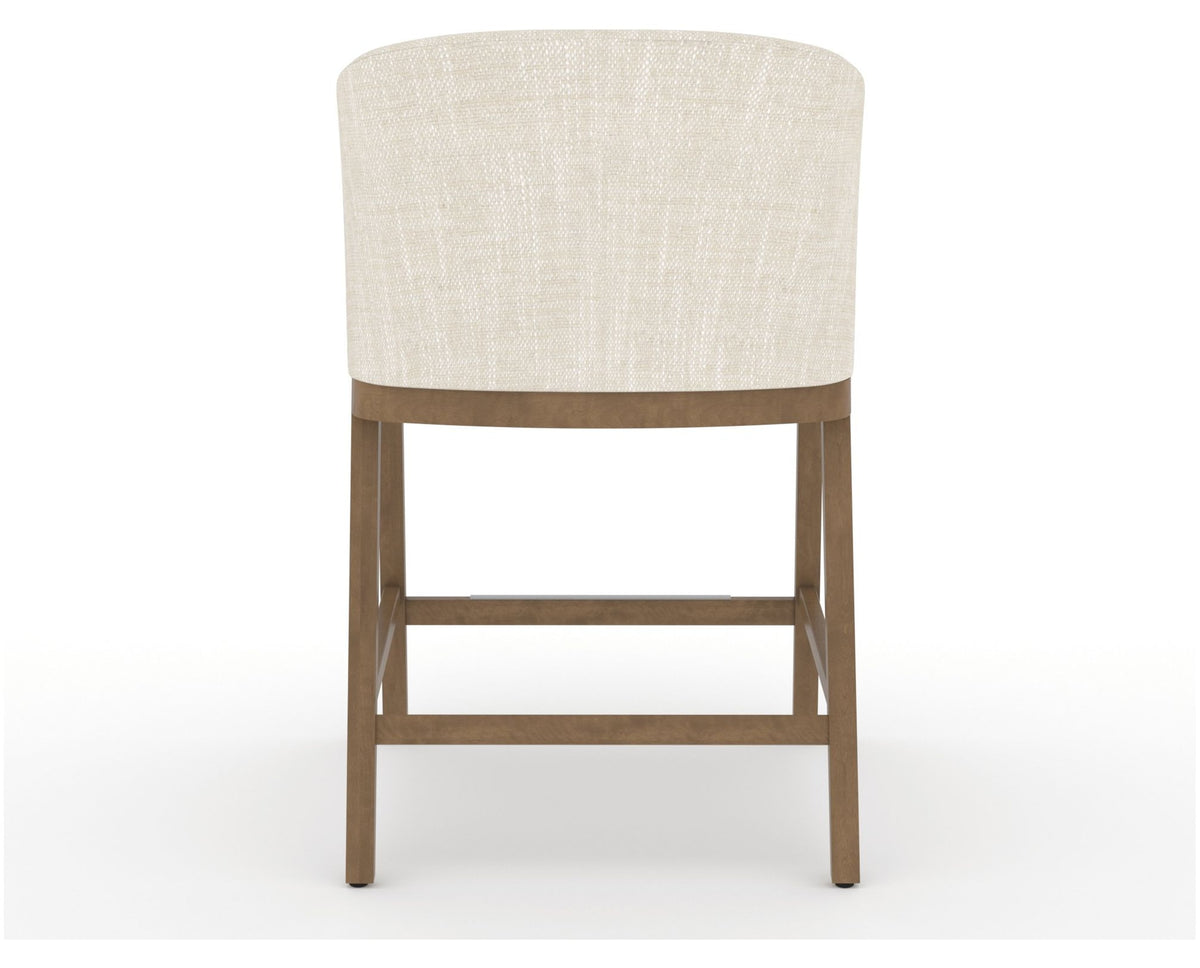 Canadel Modern Angle Counter Stool in Pecan Washed, FT InsideOut®, back view