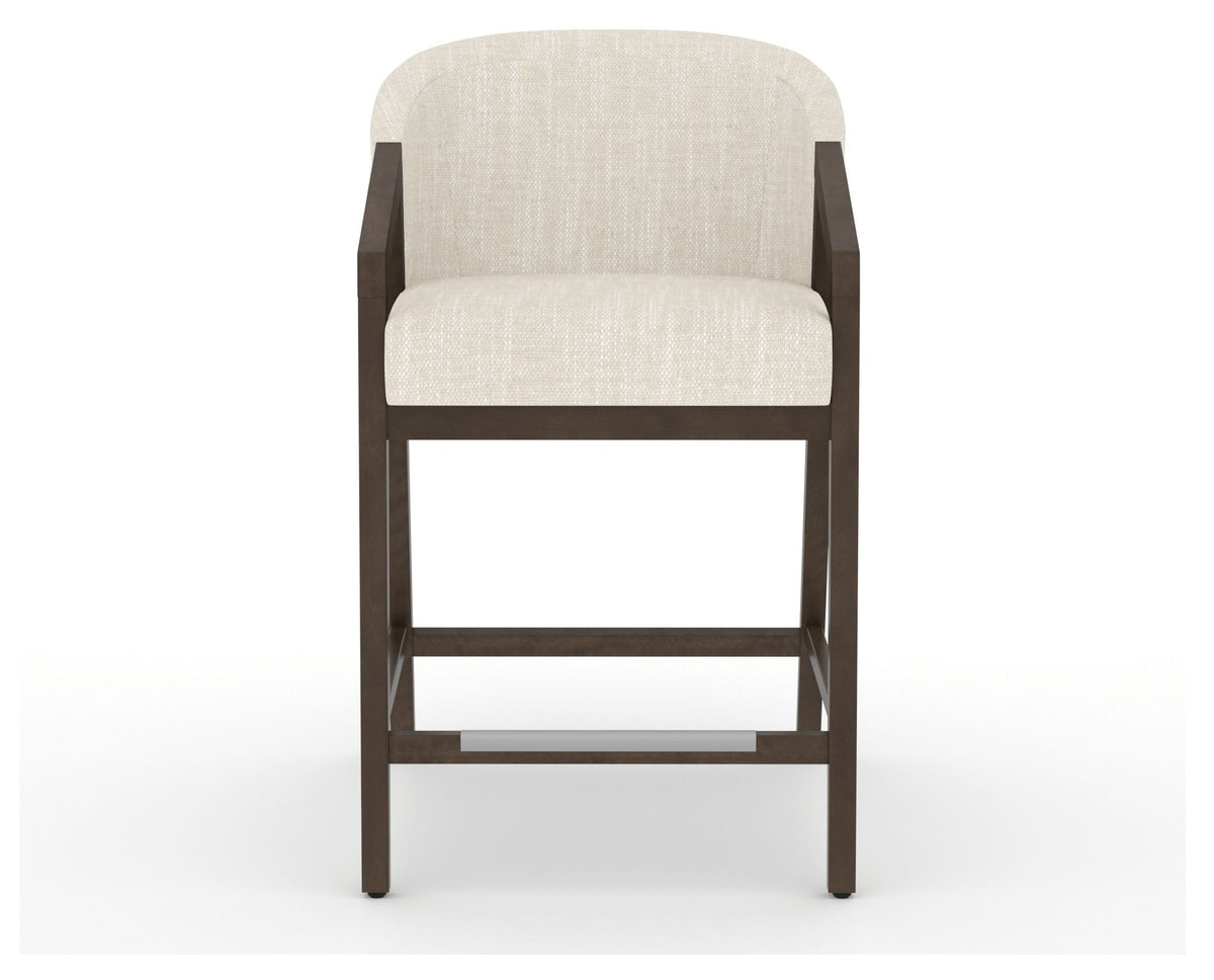 Canadel Modern Angle Counter Stool in Hazelnut Washed, FT InsideOut®, front view