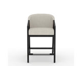 Canadel Modern Angle Counter Stool in Dark Smoke, TB Fabric, front view