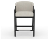 Canadel Modern Angle Counter Stool in Dark Smoke, TB Fabric, front view