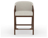 Canadel Modern Angle Counter Stool in Cognac Washed, TB Fabric, front view