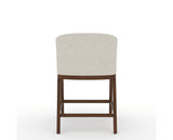 Canadel Modern Angle Counter Stool in Cognac Washed, TB Fabric, back view