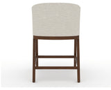 Canadel Modern Angle Counter Stool in Cognac Washed, TB Fabric, back view
