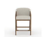 Canadel Modern Angle Counter Stool in Pecan Washed, TB Fabric, front view