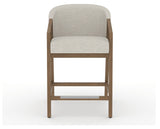 Canadel Modern Angle Counter Stool in Pecan Washed, TB Fabric, front view