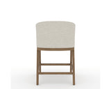 Canadel Modern Angle Counter Stool in Pecan Washed, TB Fabric, back view