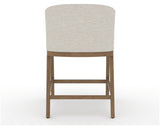 Canadel Modern Angle Counter Stool in Pecan Washed, TB Fabric, back view