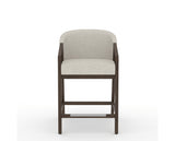 Canadel Modern Angle Counter Stool in Hazelnut Washed, TB Fabric, front view