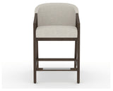 Canadel Modern Angle Counter Stool in Hazelnut Washed, TB Fabric, front view