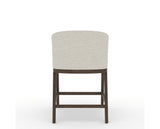 Canadel Modern Angle Counter Stool in Hazelnut Washed, TB Fabric, back view