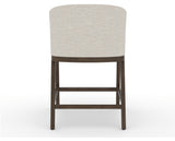 Canadel Modern Angle Counter Stool in Hazelnut Washed, TB Fabric, back view
