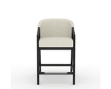 Canadel Modern Angle Counter Stool in Dark Smoke, TW Fabric, front view