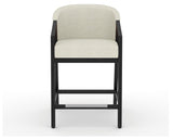 Canadel Modern Angle Counter Stool in Dark Smoke, TW Fabric, front view