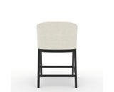 Canadel Modern Angle Counter Stool in Dark Smoke, TW Fabric, back view